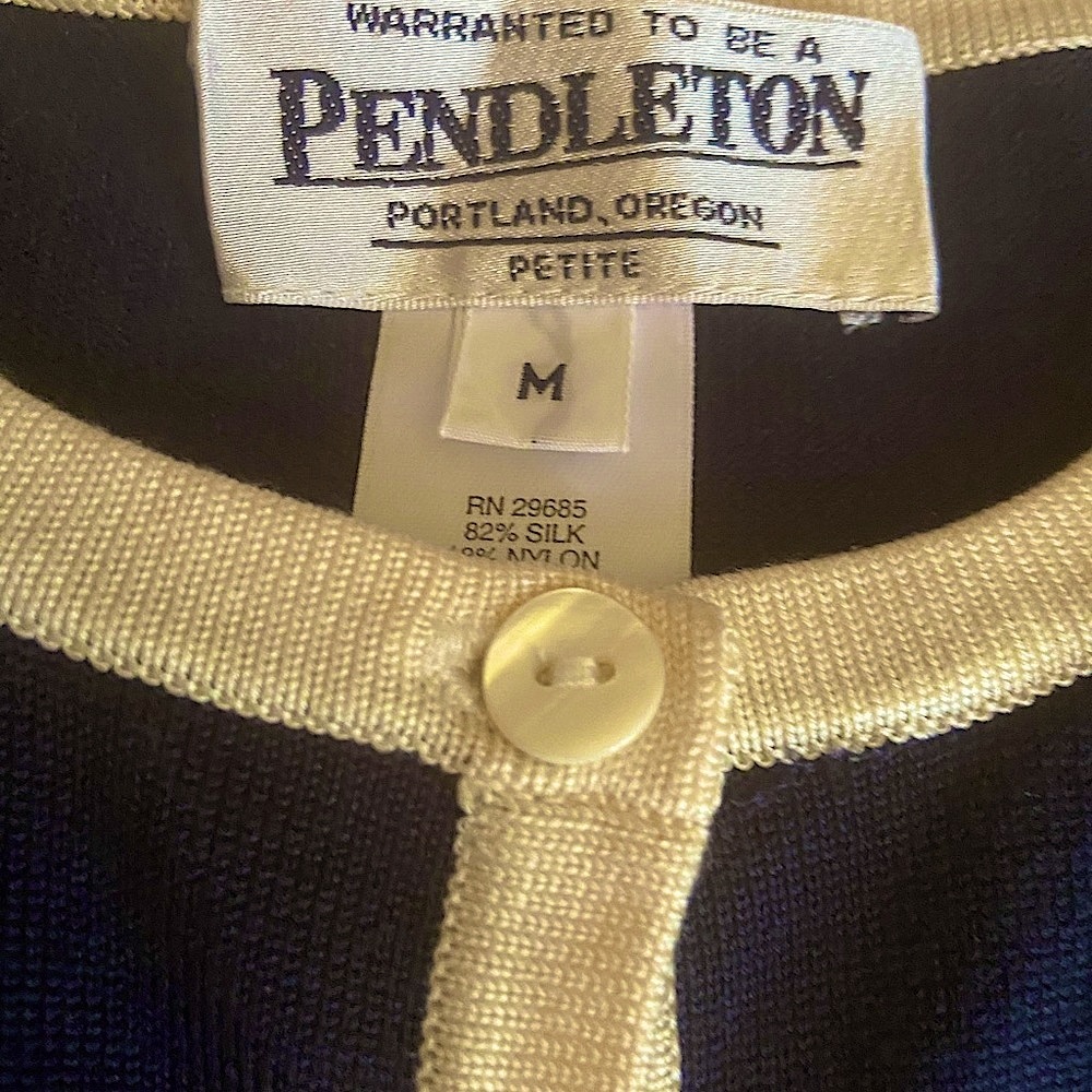 Pendleton Silk Blend Cardigan Size Medium